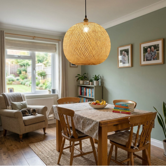 Straw Chandelier Small